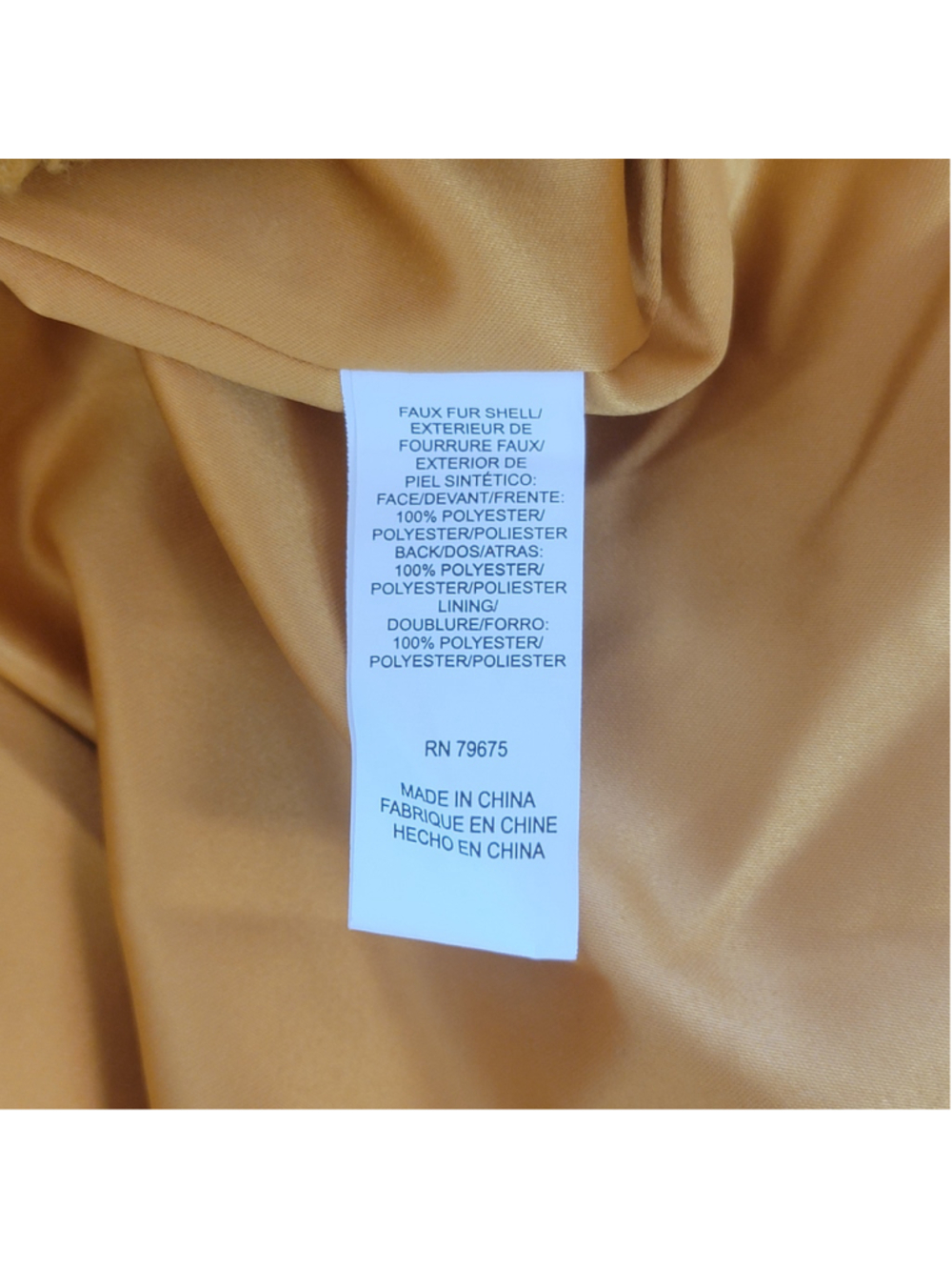Lucky Brand M Teddy Jacket Fluffy Long Notched Collar Yellow Fuzzy Cozy Coat - Picture 11 of 13